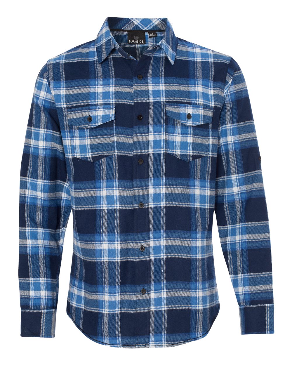 Blue/ White Yarn-Dyed Flannel Shirt - 8210