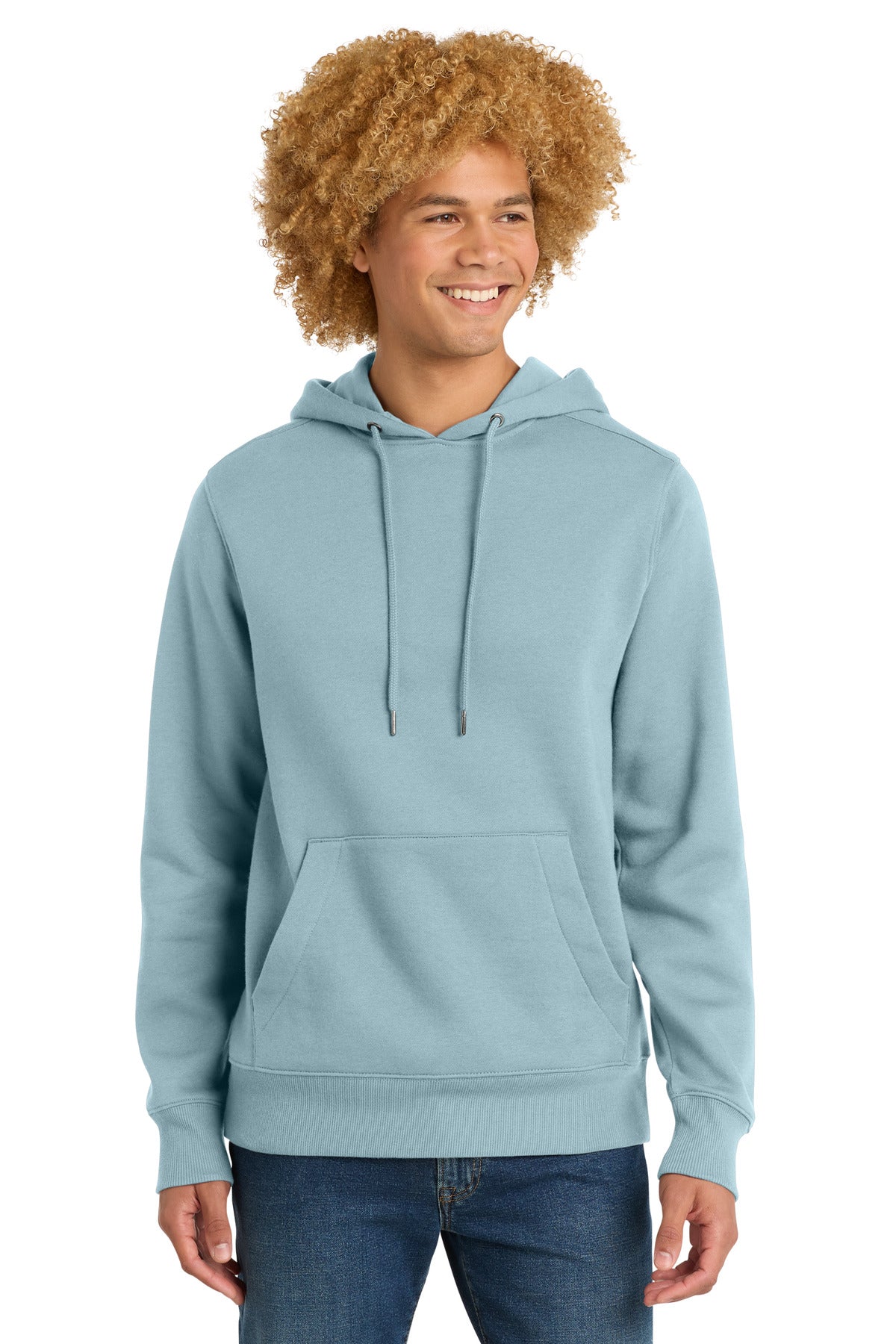 Front View of BlueFog District Perfect Weight Fleece Hoodie DT1101