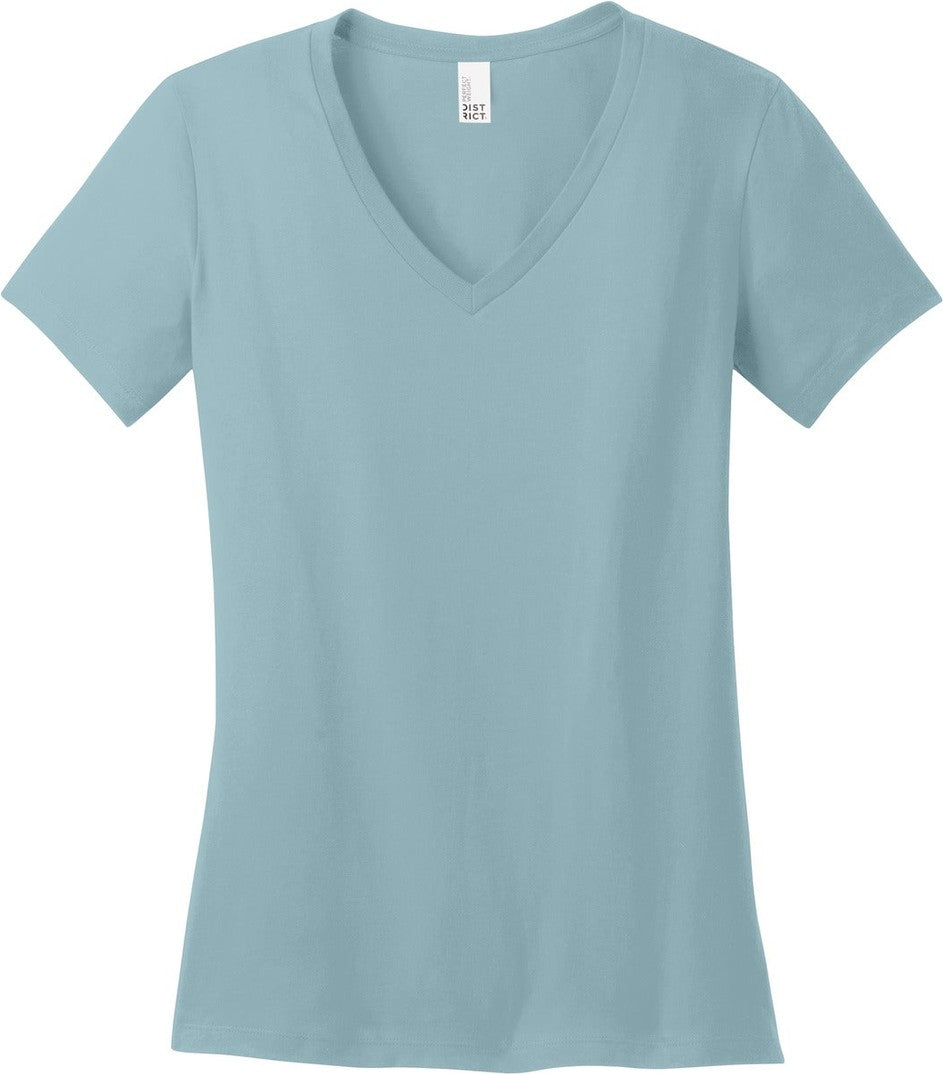 Front View of BlueFog District - Women's Perfect Weight V-Neck Tee. DM1170L