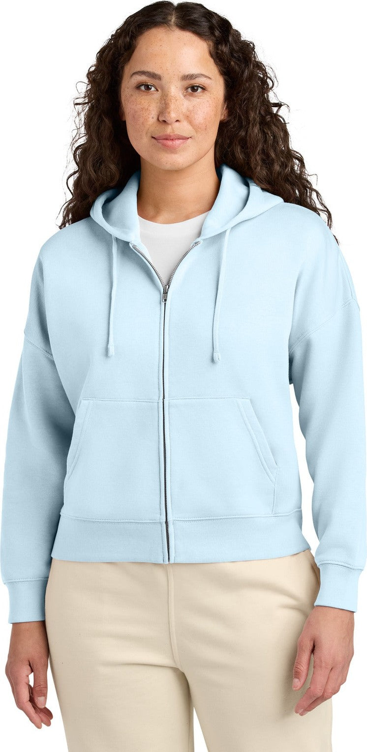 Front View of BlueIce Stanley/Stella Women's Stella Ida Full-Zip Hooded Sweatshirt SXW037