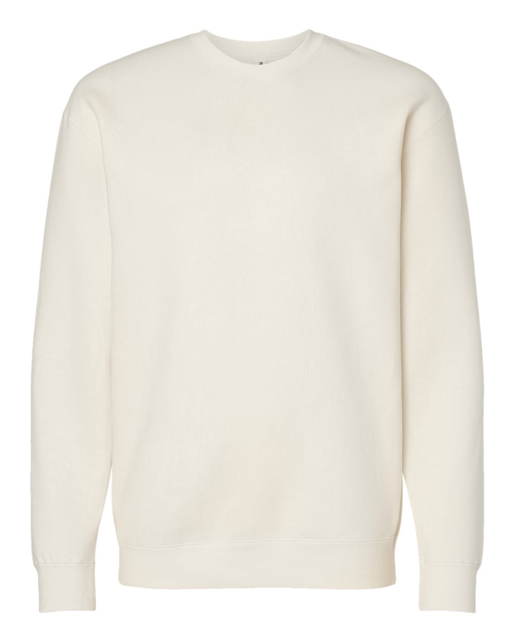 Front View of Bone Heavyweight Crewneck Sweatshirt - IND3000