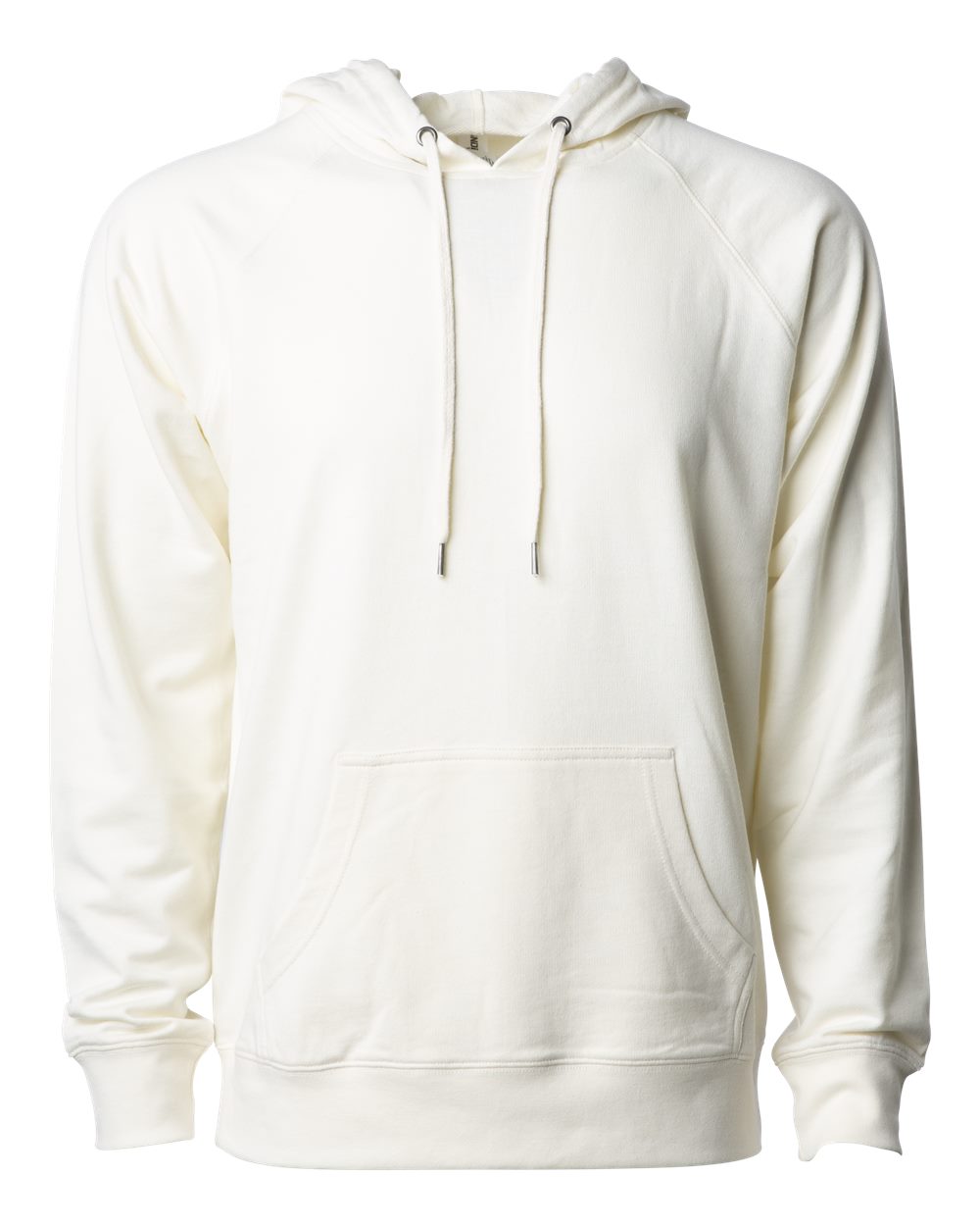 Front View of Bone Icon Lightweight Loopback Terry Hooded Sweatshirt - SS1000
