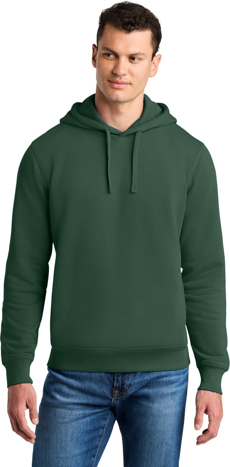 Front View of BottleGrn Stanley/Stella Unisex Sounder Hooded Sweatshirt SXU012