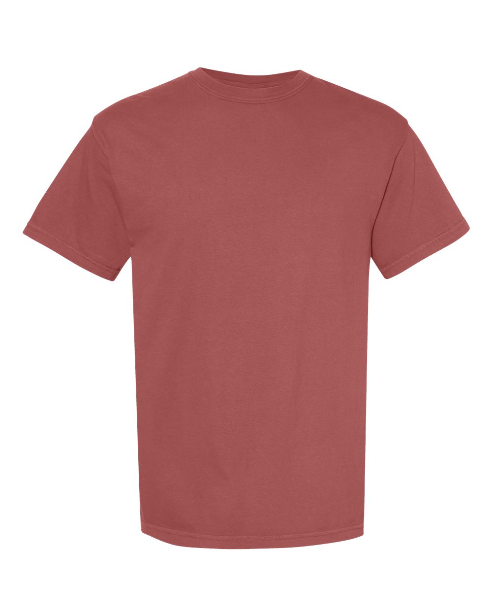 Front View of Brick Garment-Dyed Heavyweight T-Shirt - 1717