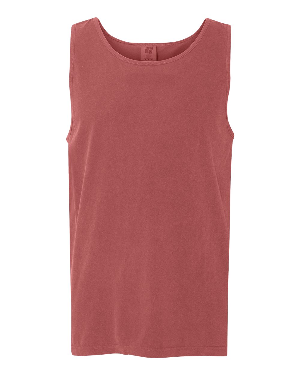 Front View of Brick Garment-Dyed Heavyweight Tank Top - 9360