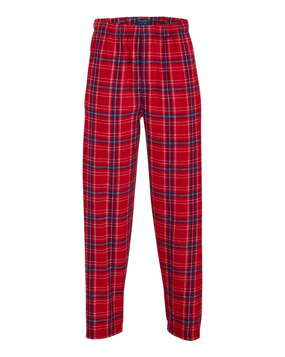 Front View of Brick Red Kingston Harley Flannel Pants - BM6624