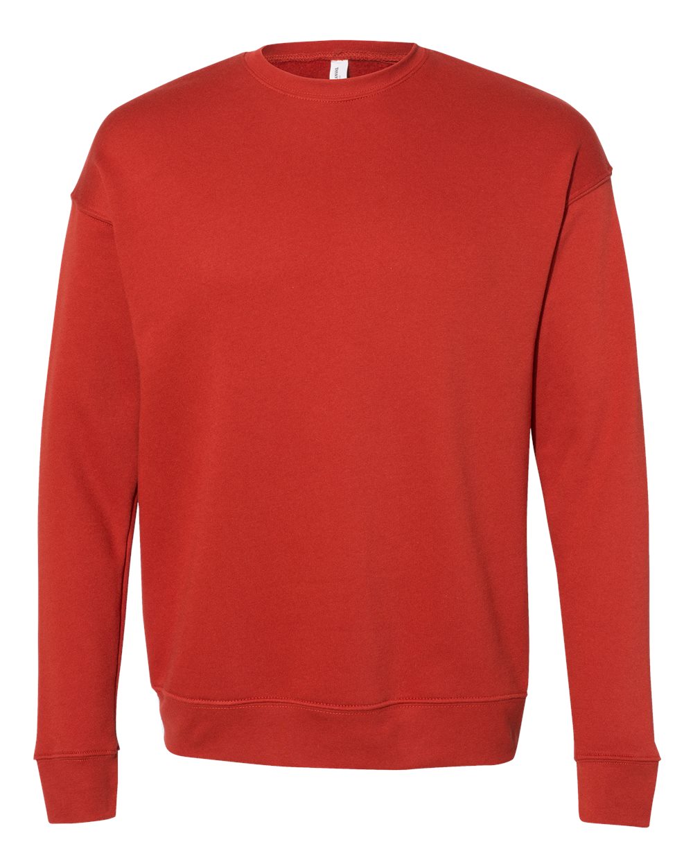 Front View of Brick Sponge Fleece Drop Shoulder Crewneck Sweatshirt - 3945