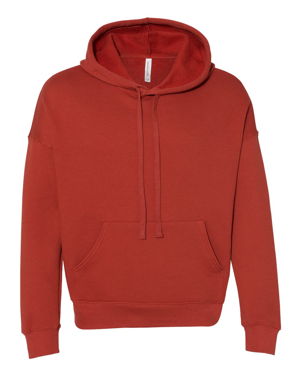 Front View of Brick Sponge Fleece Drop Shoulder Hoodie - 3729