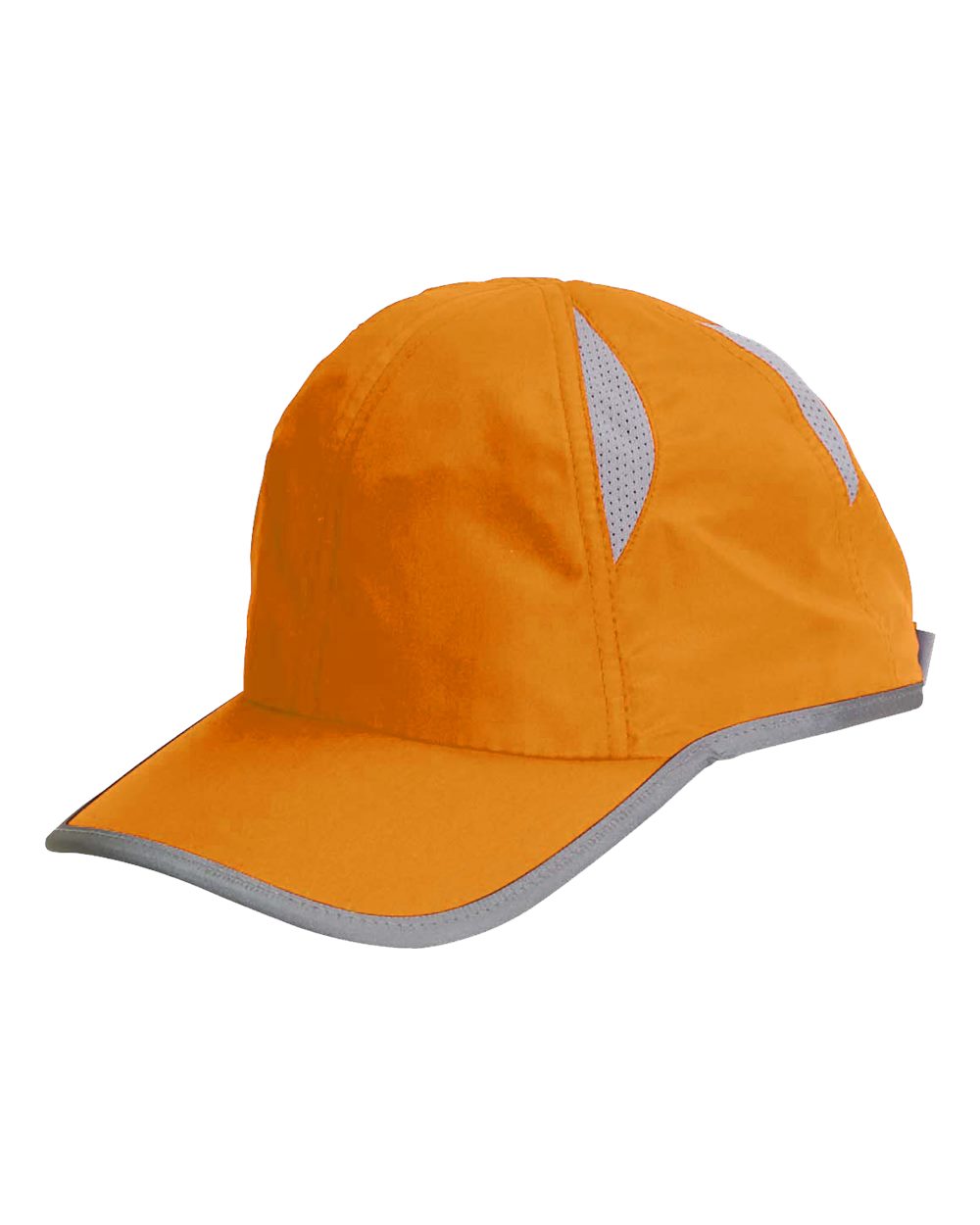 Front View of Bright Orange Performance Cap - BA514 plain