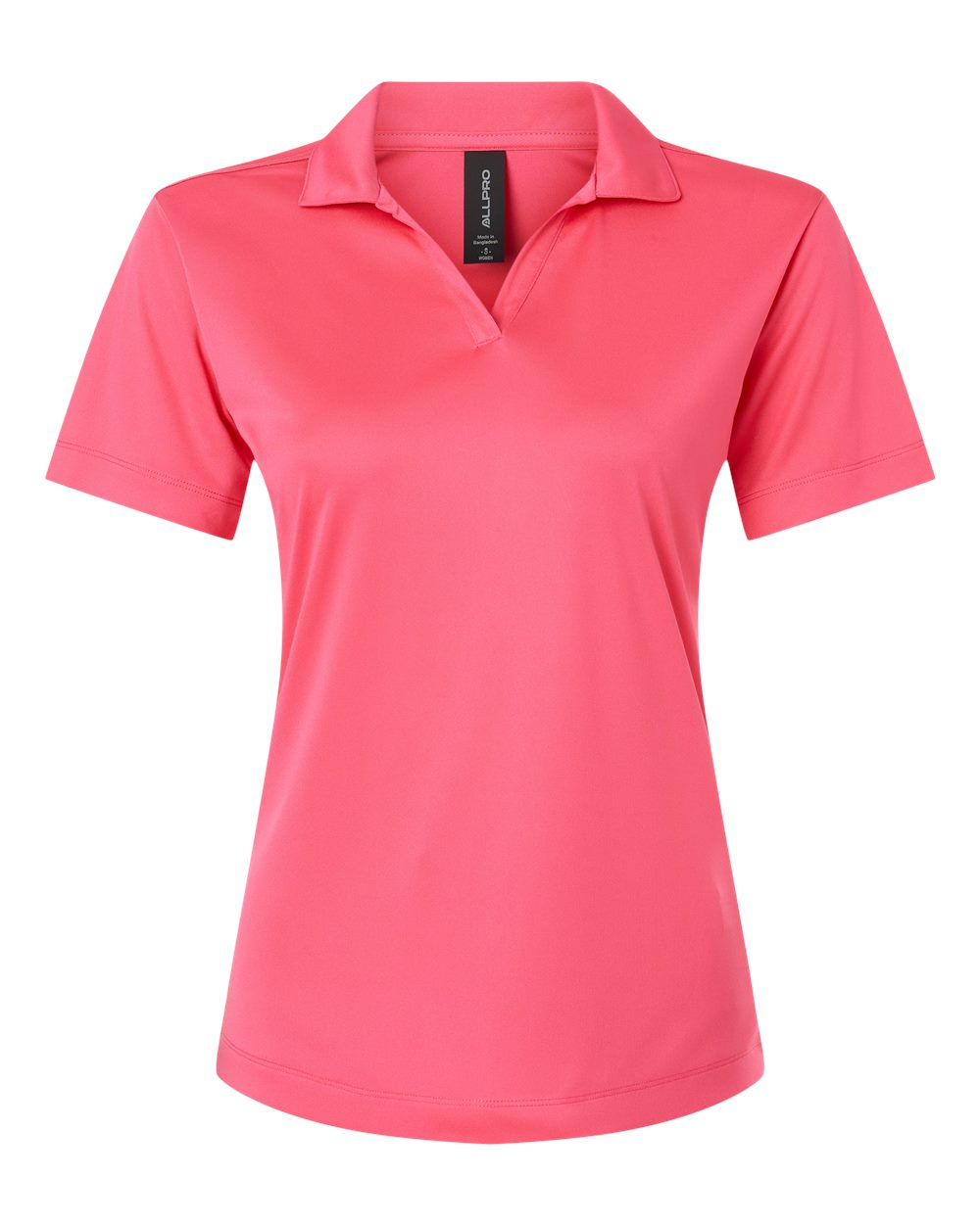 Front View of Bright Pink Pro-Lock Women's Performance Polo - 41800L