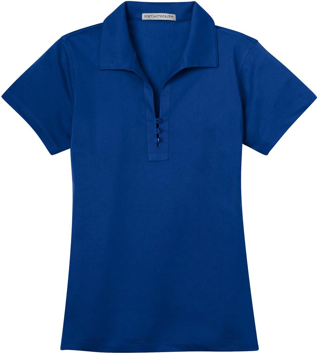 Front View of Bright Royal Port Authority Women's Tech Pique Polo. L527
