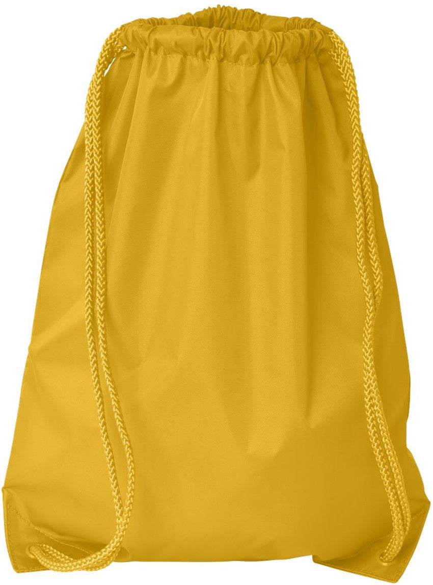 Front View of Bright Yellow Drawstring Pack with DUROcord - 8881