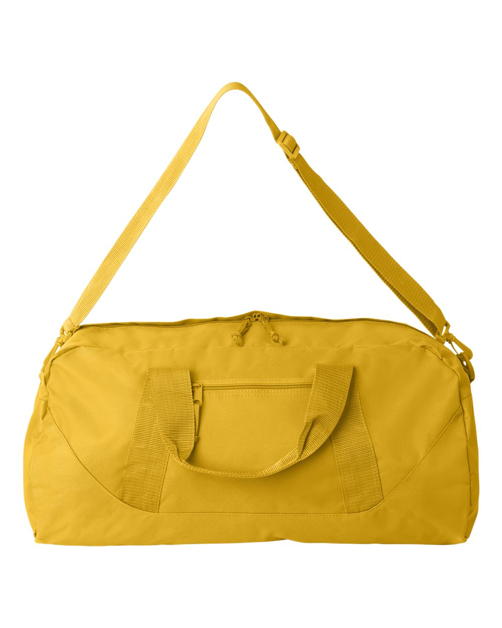 Front View of Bright Yellow Recycled 23 1/2" Large Duffel Bag - 8806
