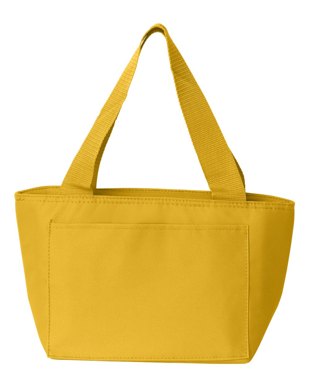 Front View of Bright Yellow Recycled Cooler Bag - 8808