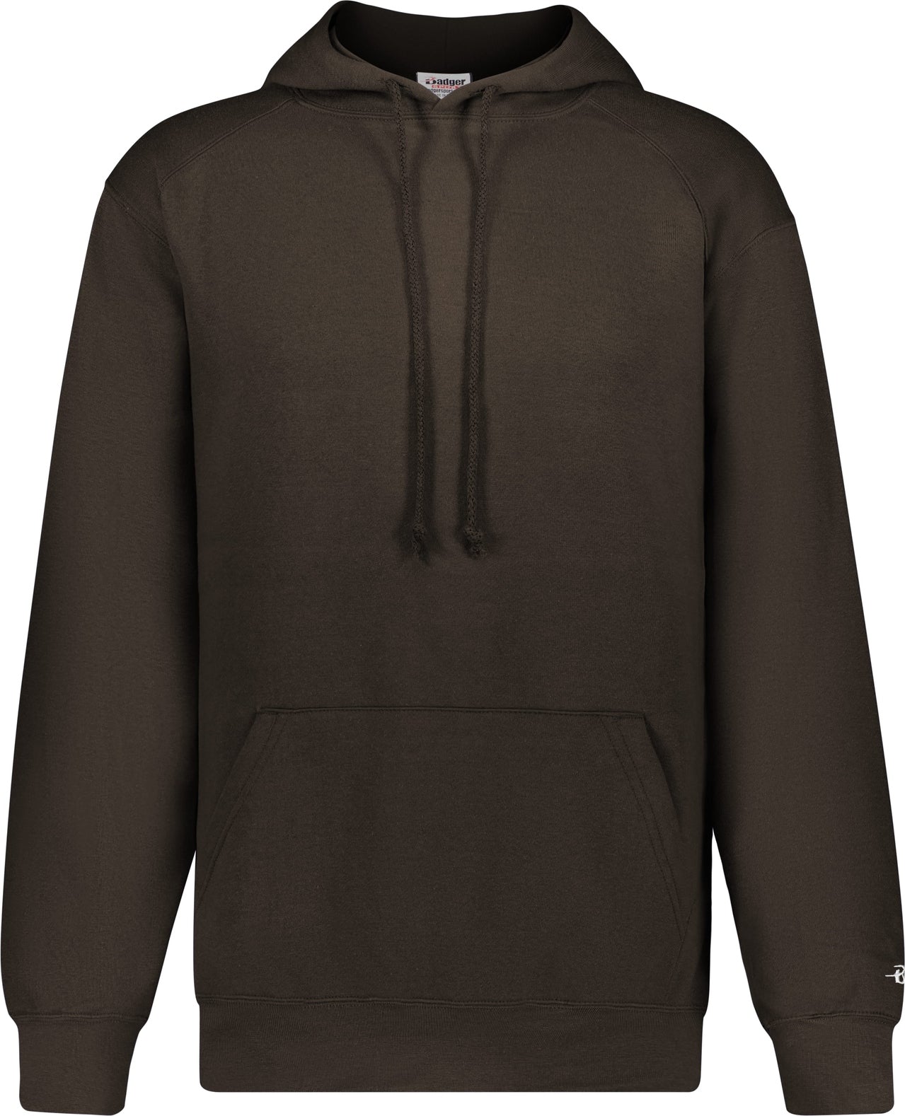 BROWN ATHLETIC FLEECE HOODIE