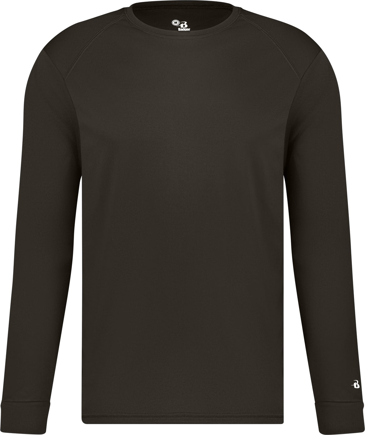 Front View of BROWN B-CORE L/S TEE
