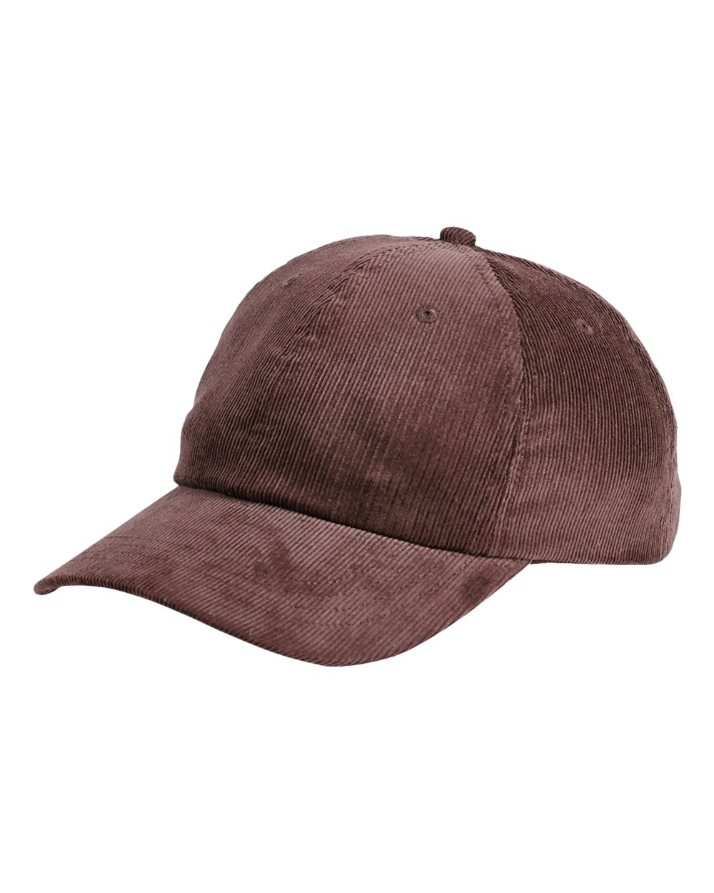 Front View of Brown Corduroy Cap - BA703