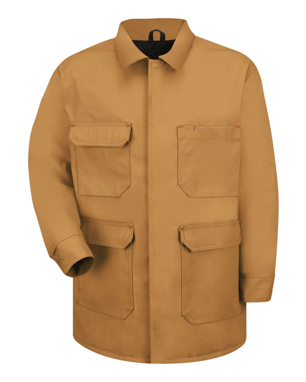 Front View of Brown Duck Blended Duck Chore Coat - JD24