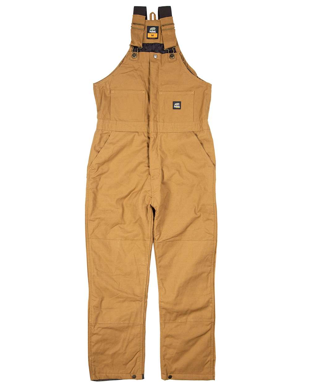 Front View of Brown Duck Tall Heritage Insulated Bib Overall - B415T