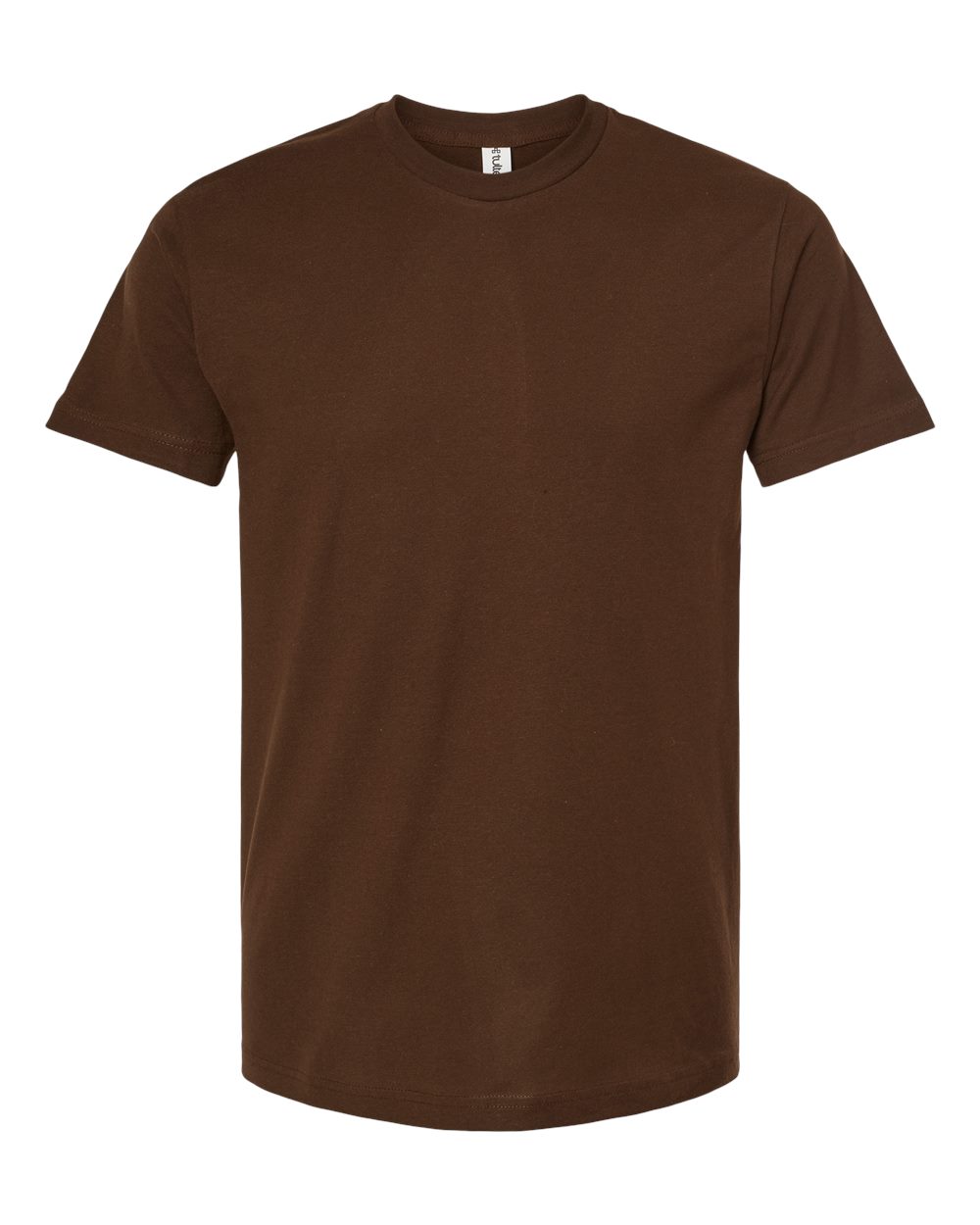 Front View of Brown Fine Jersey T-Shirt - 202