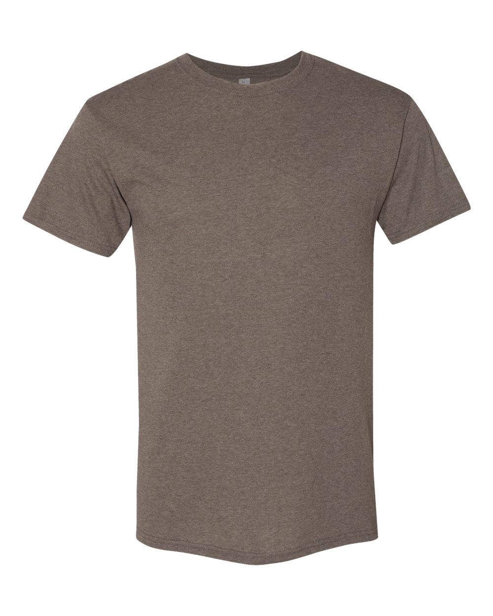 Front View of Brown Heather Triblend T-Shirt - 601MR