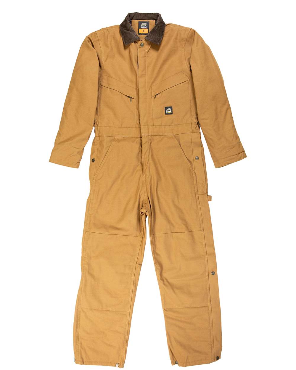 Front View of Brown Heritage Duck Insulated Coverall - I417
