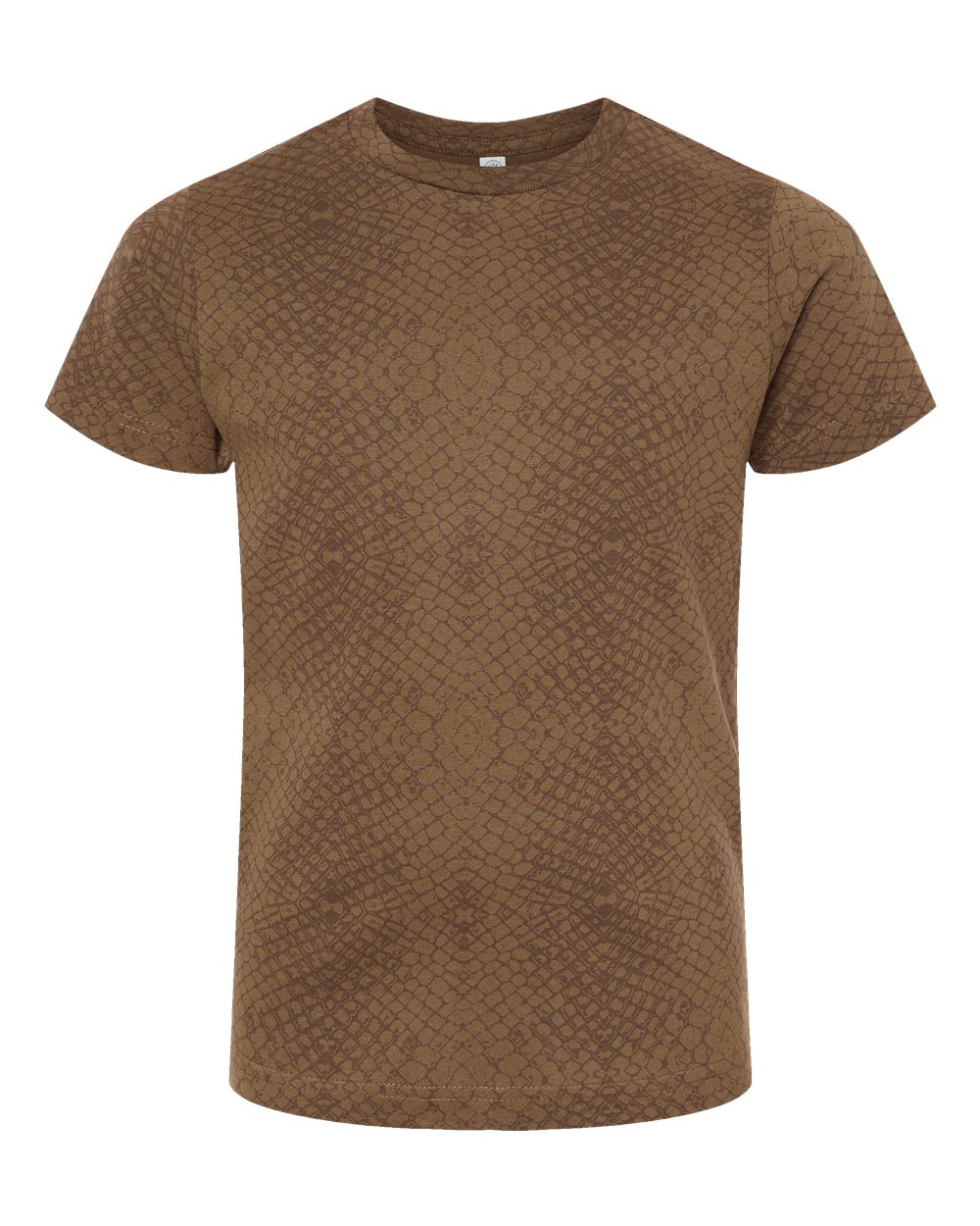 Front View of Brown Reptile Youth Fine Jersey Tee - 6101