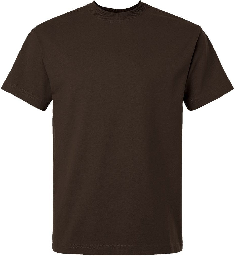 Front View of Brown Super Heavyweight Tee - 9001