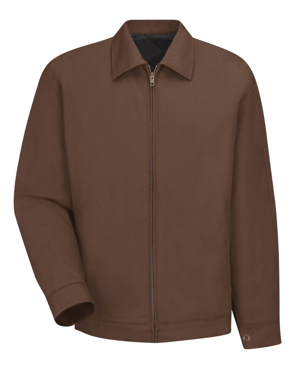 Front View of Brown Waist Length Jacket - JT22