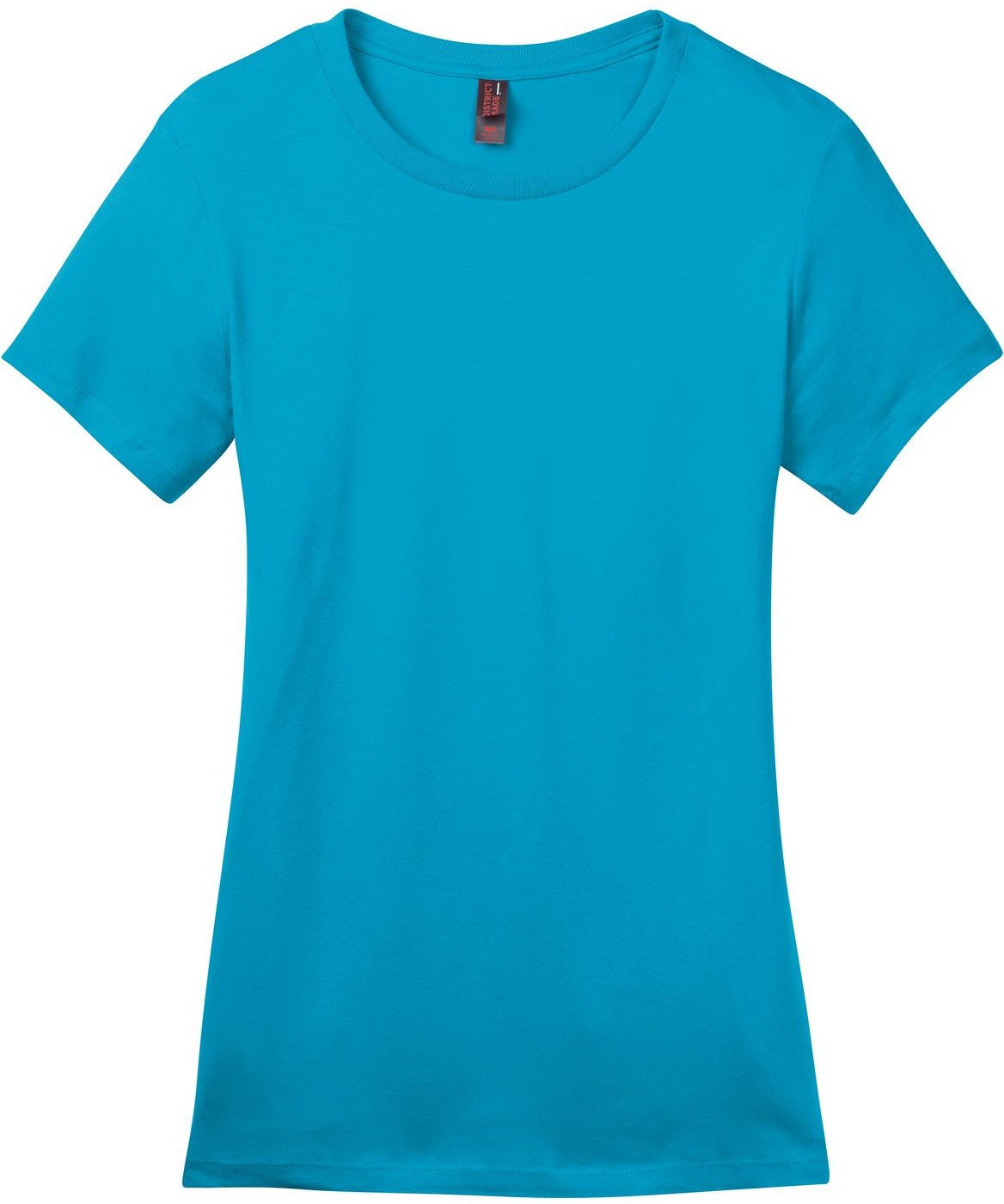 Front View of Brt Turquoise District Women's Perfect Weight Tee. DM104L