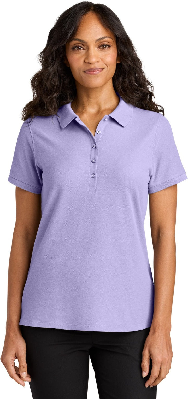 Front View of BrtLvndr Port Authority Women's Wearever Signature Pique Polo LK200