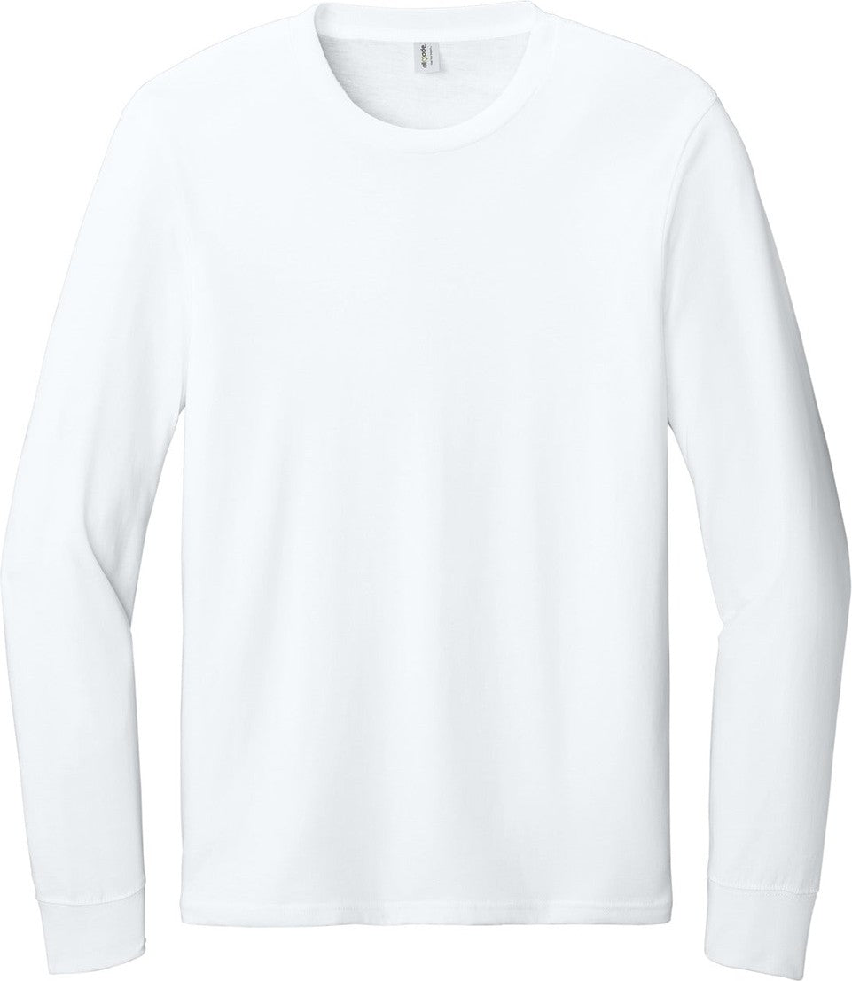 Front View of BrtWhite Allmade Unisex Long Sleeve Organic Cotton Tee AL6104