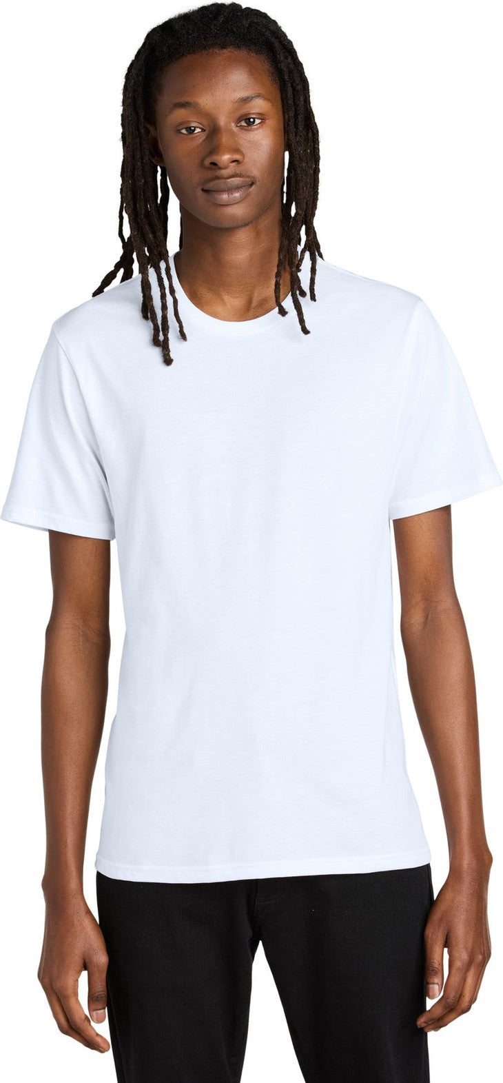 Front View of BrtWhite Allmade Unisex Organic Cotton Tee. AL2100