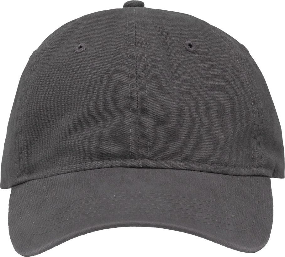 Front View of Brushed Charcoal Dad Hat Fit - SP1700