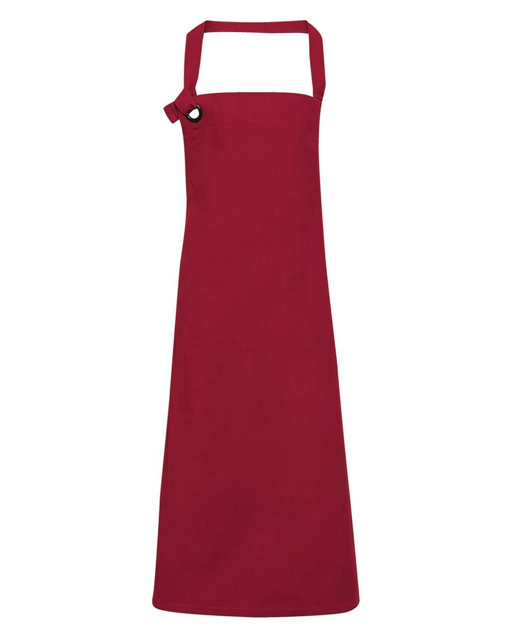 Front View of Burgundy Calibre Heavy Canvas Bib Apron - RP130