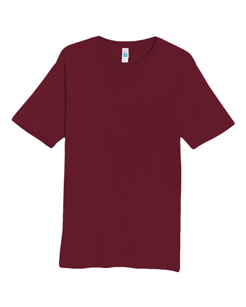 Front View of Burgundy Deluxe T-Shirt - LS15000
