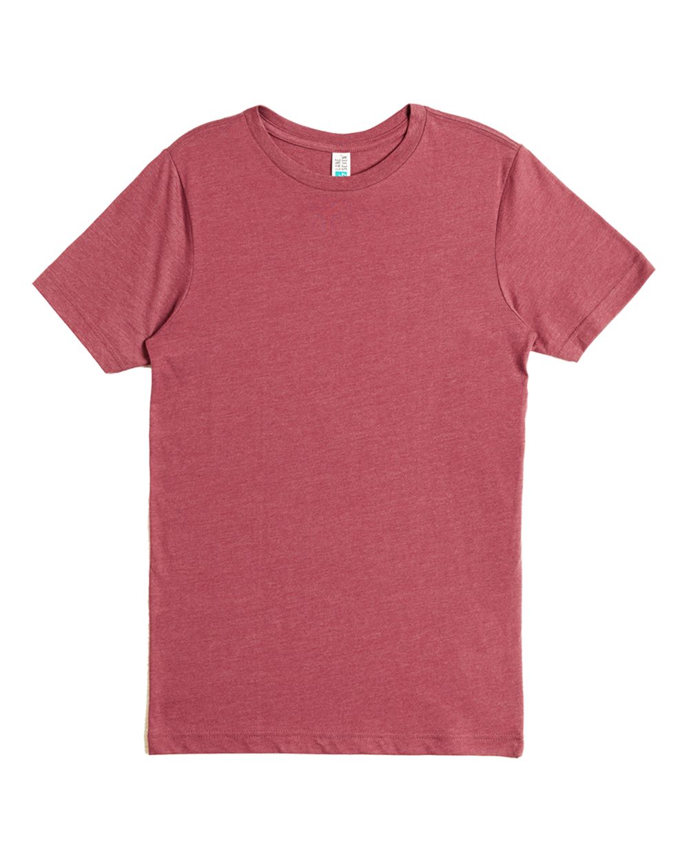 Front View of Burgundy Heather Deluxe CVC T-Shirt - LS1500C