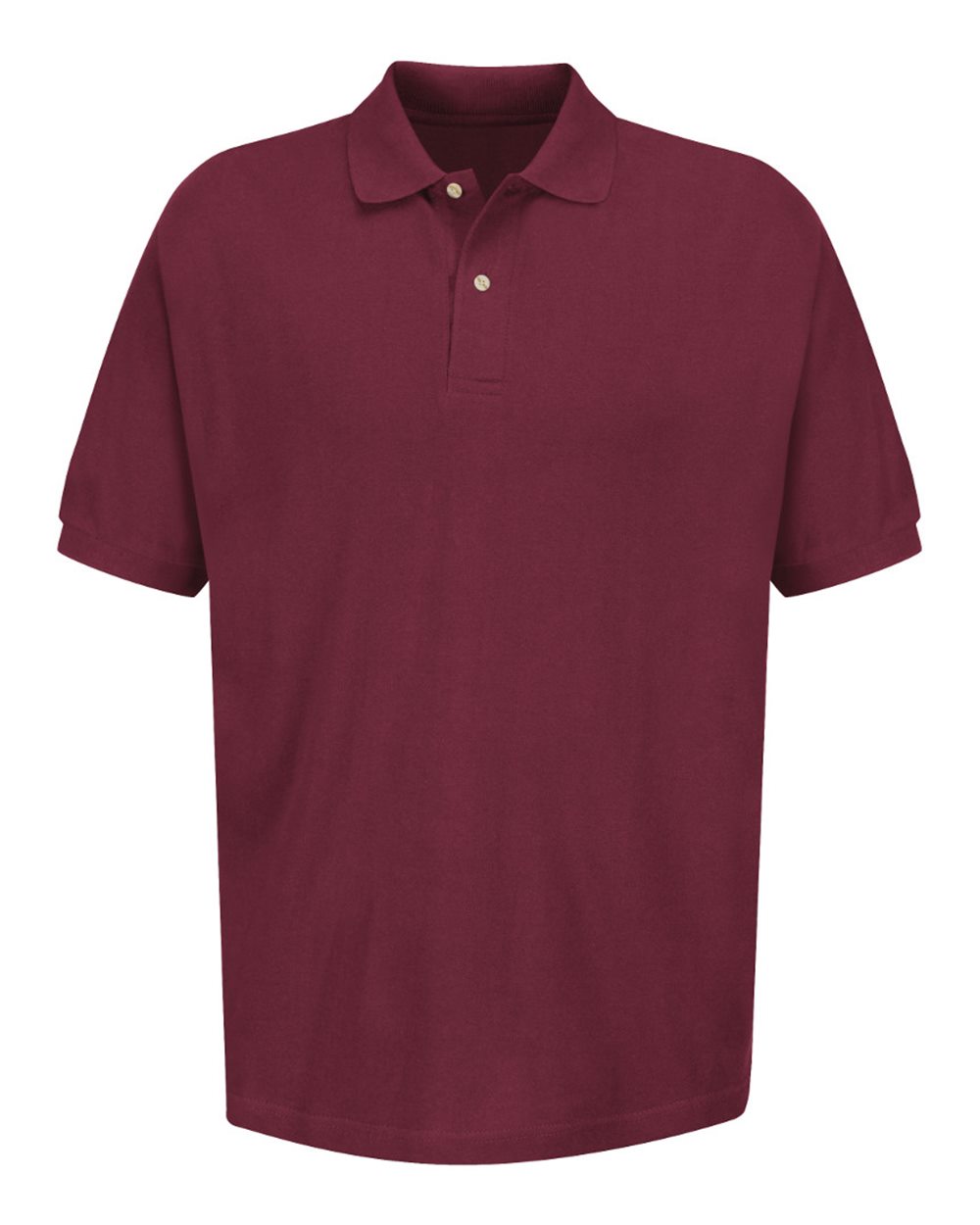 Front View of Burgundy Inner Harbor Basic Piqué Polo - 7701