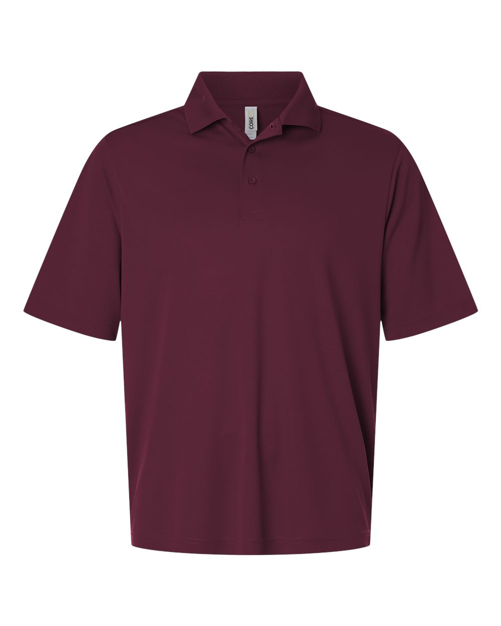 Front View of Burgundy Men's Nova Performance Pique Polo - CE108