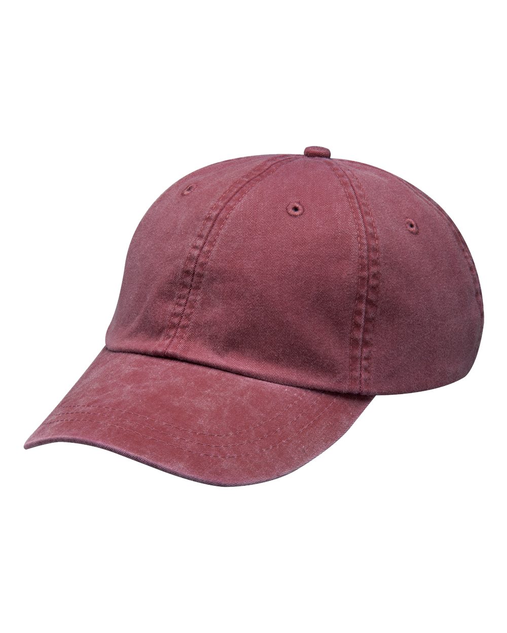 Front View of Burgundy Optimum Pigment-Dyed Cap - LP101