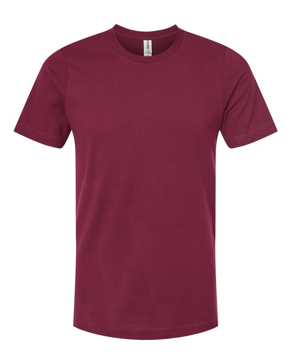 Front View of Burgundy Premium Cotton T-Shirt - 502