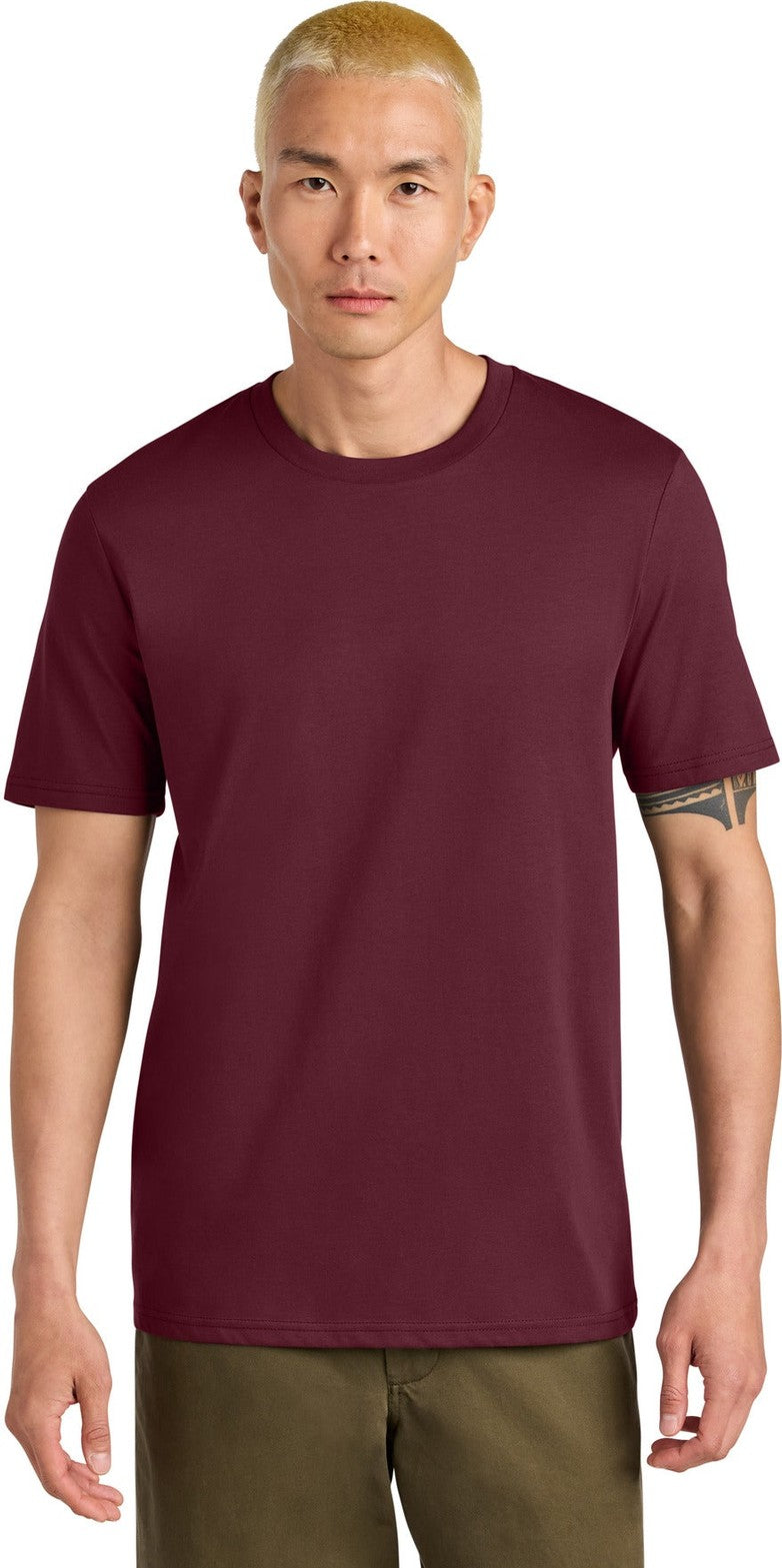 Front View of Burgundy Stanley/Stella Unisex Creator 2.0 Tee SXU001