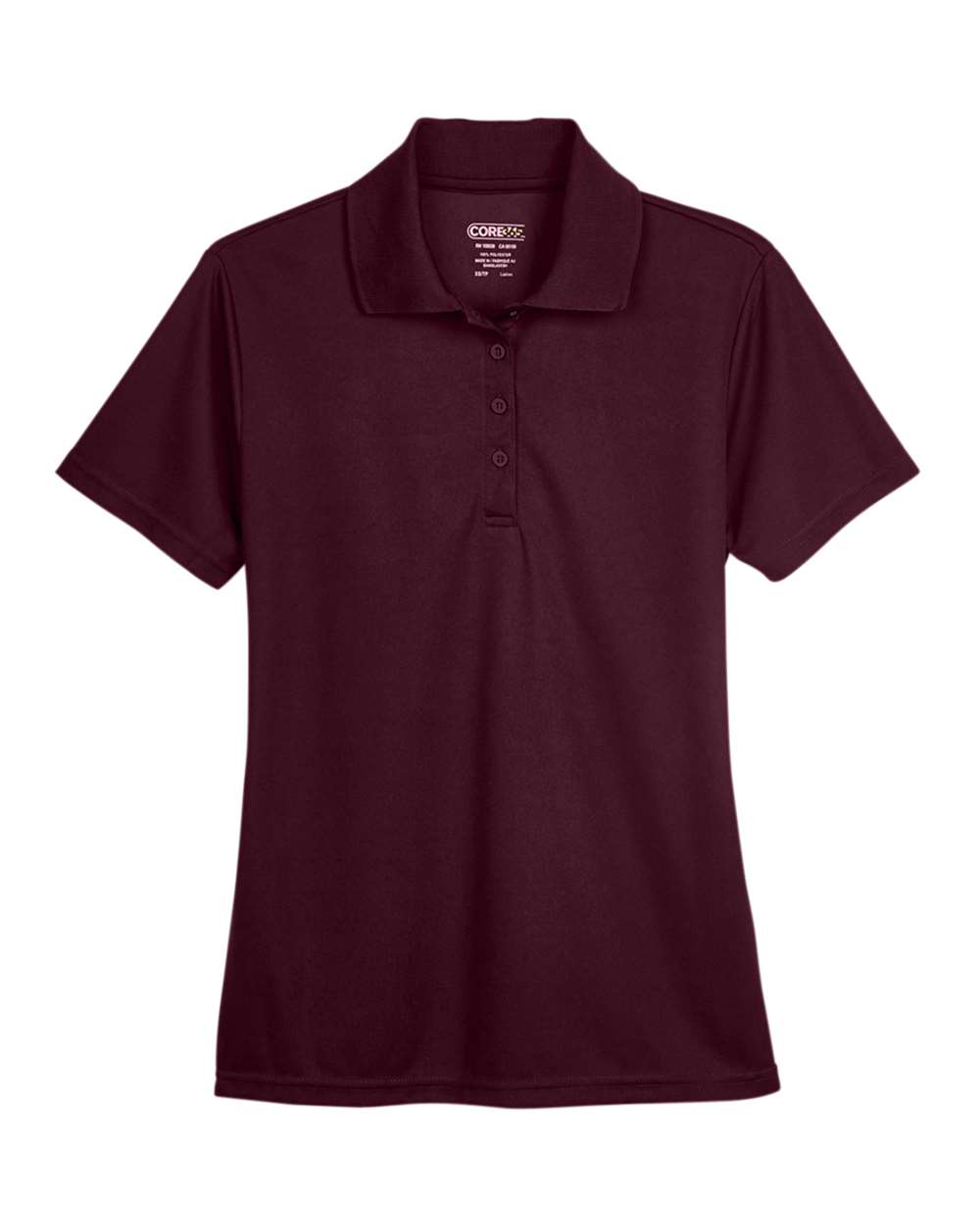 Front View of Burgundy Women's Origin Performance Piqué Polo - 78181
