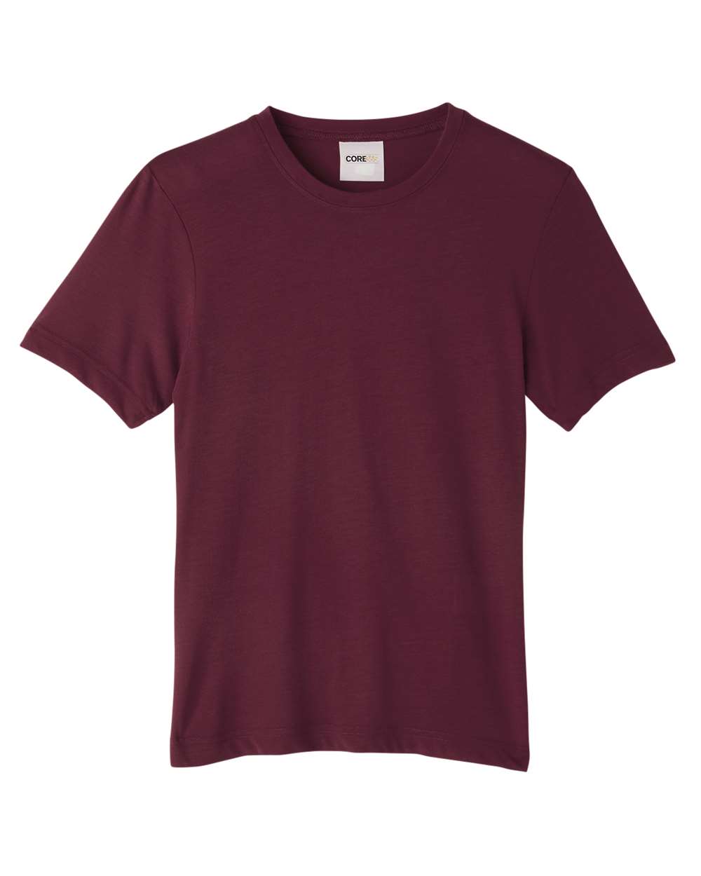 Front View of Burgundy Youth Fusion ChromaSoft™ Performance T-Shirt - CE111Y