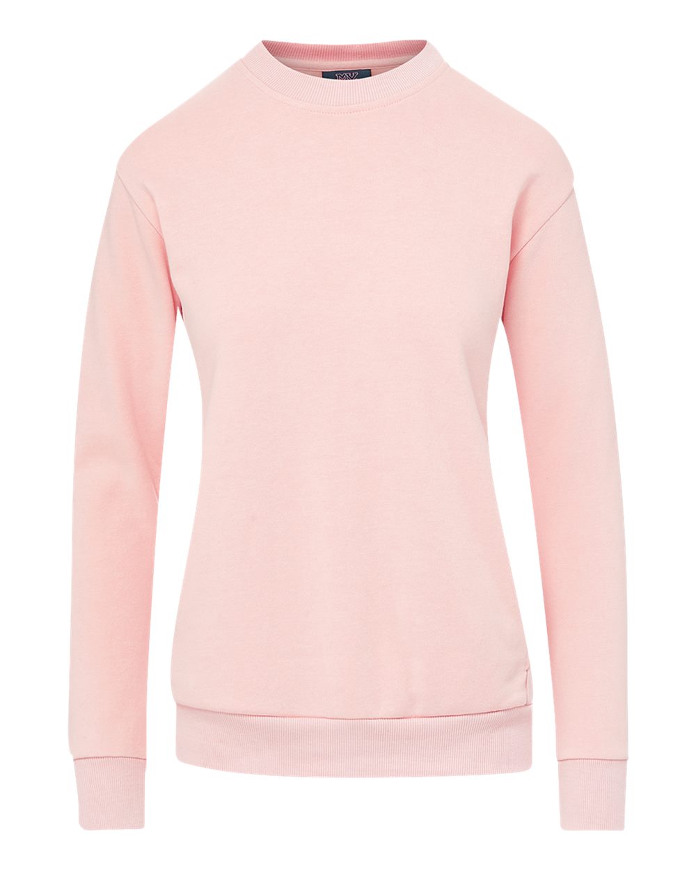 Front View of Cameo Pink Women&#39;s Raelynn Cloud Fleece Crewneck Sweatshirt - W23140