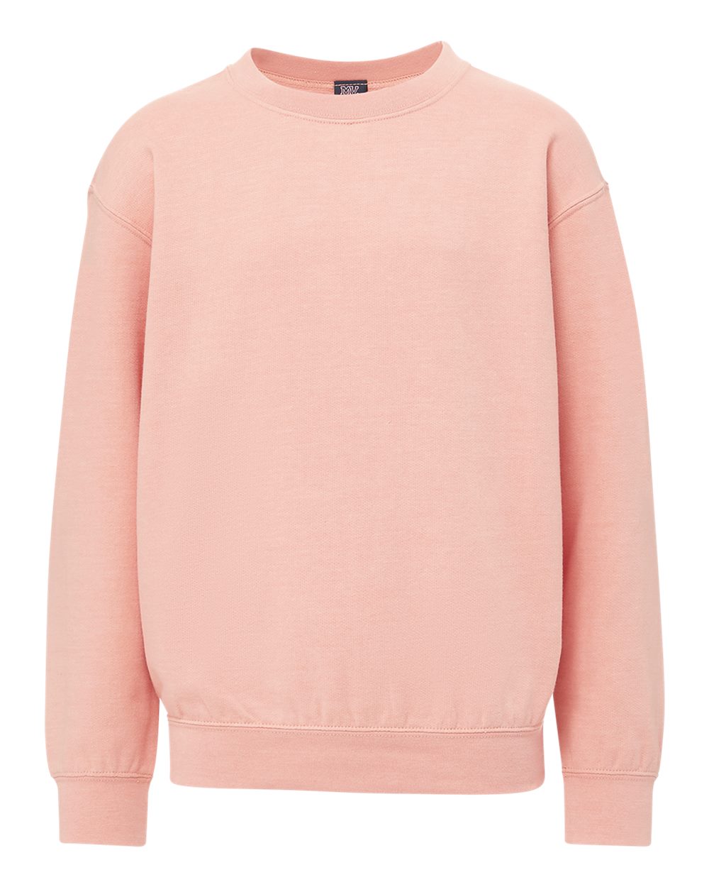 Front View of Cameo Pink Youth Buddy Crewneck Sweatshirt - 23154Y