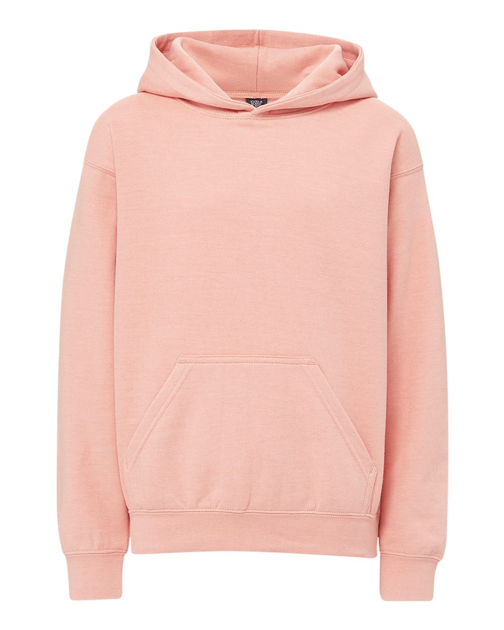 Front View of Cameo Pink Youth Buddy Hooded Sweatshirt - 23153Y