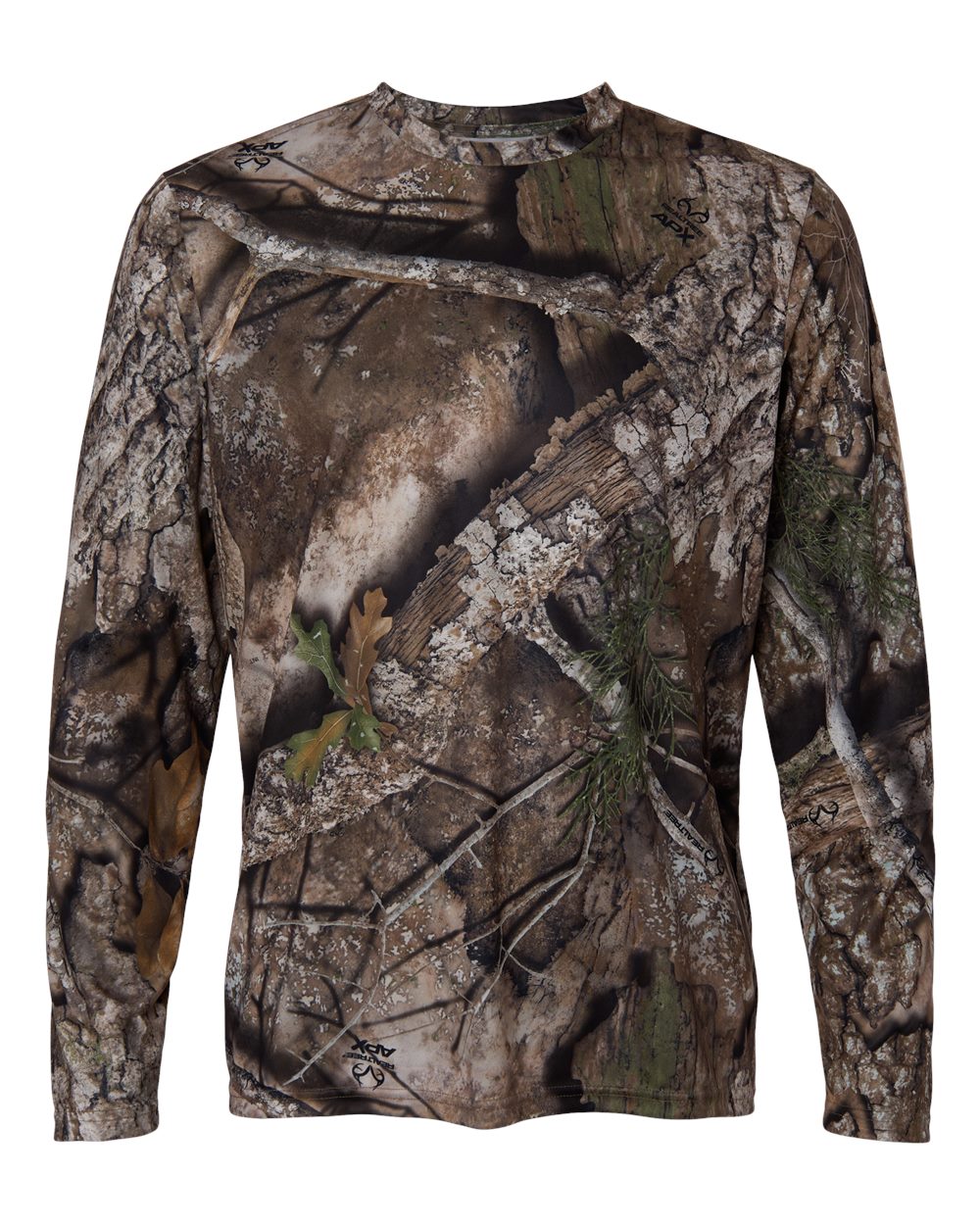Front View of Camo Unisex Realtree® Performance Long Sleeve T-Shirt - RT3102 plain