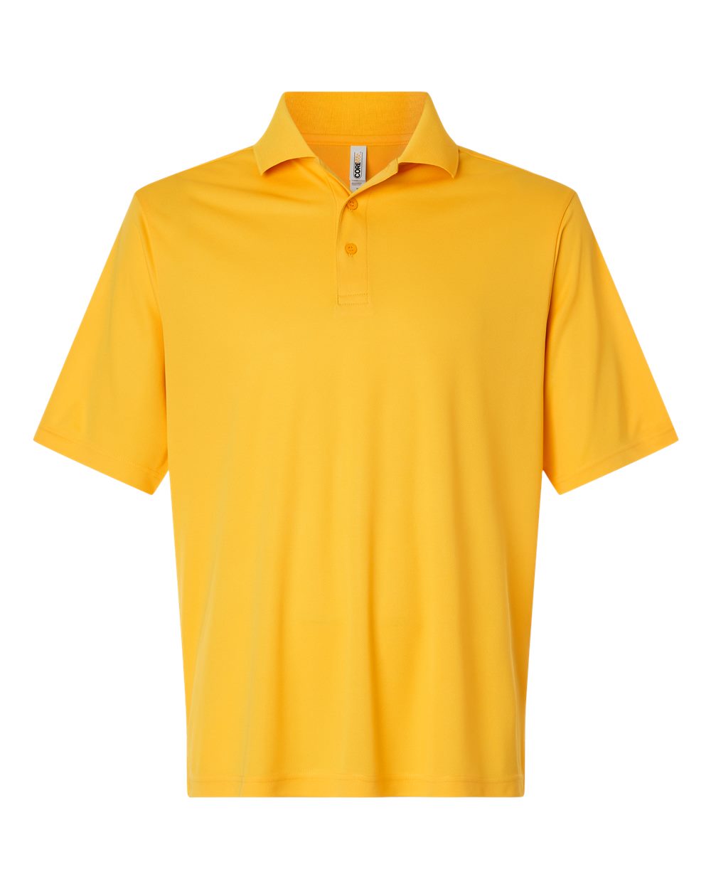 Front View of Campus Gold Men's Nova Performance Pique Polo - CE108