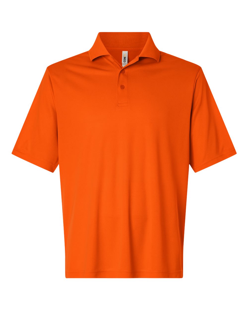 Front View of Campus Orange Men's Nova Performance Pique Polo - CE108